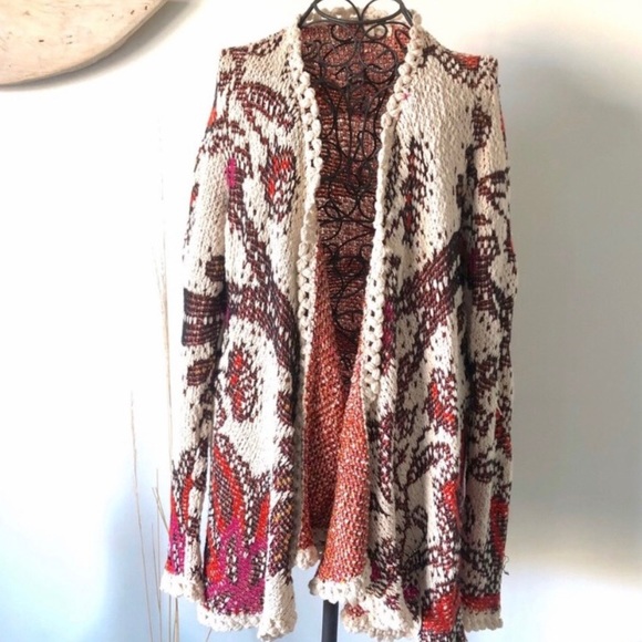 ANTHRO | Moth Patterned Cardigan - Picture 3 of 7
